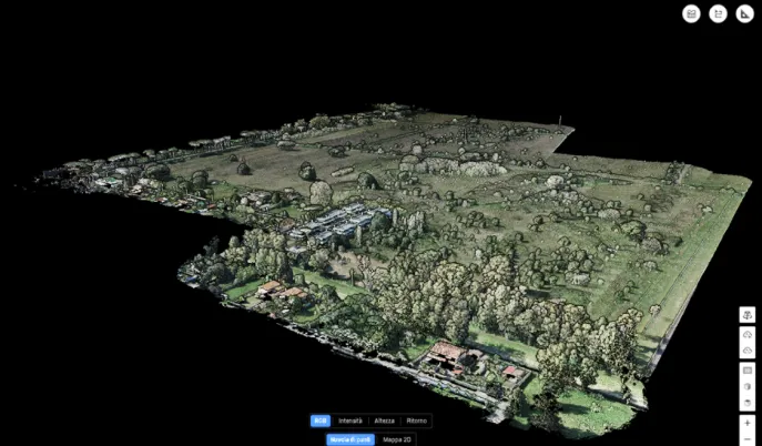 point-cloud-rilievo-drone-lidar City of Rome